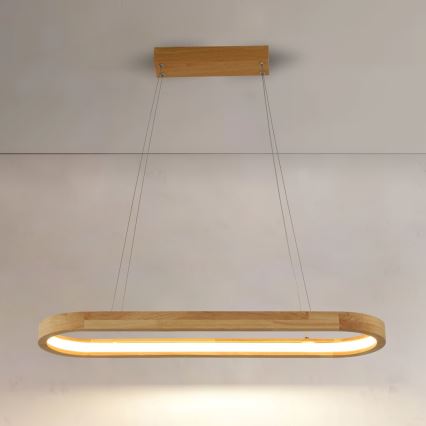 Brilagi - LED luster na sajli UMEA WOOD LED/30W/230V 70x20 cm drvo