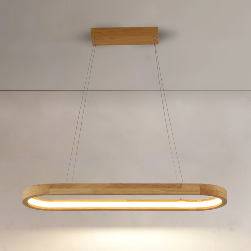 Brilagi - LED luster na sajli UMEA WOOD LED/30W/230V 70x20 cm drvo