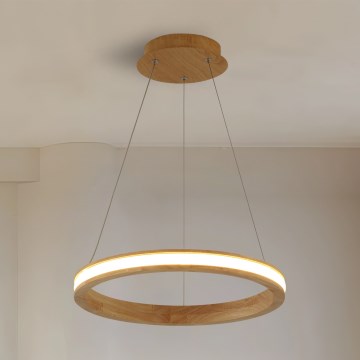 Brilagi - LED luster na sajli UMEA WOOD LED/30W/230V prečnik 40 cm drvo
