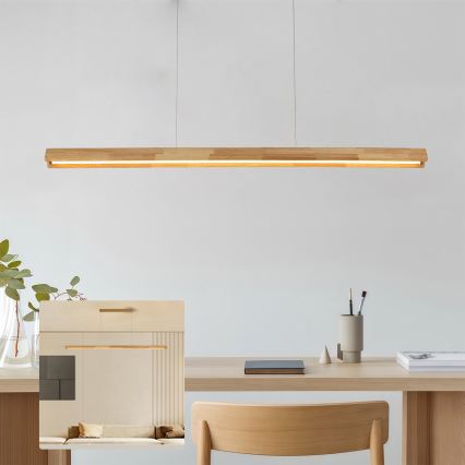 Brilagi - LED luster na sajli UMEA WOOD LED/40W/230V 150 cm drvo