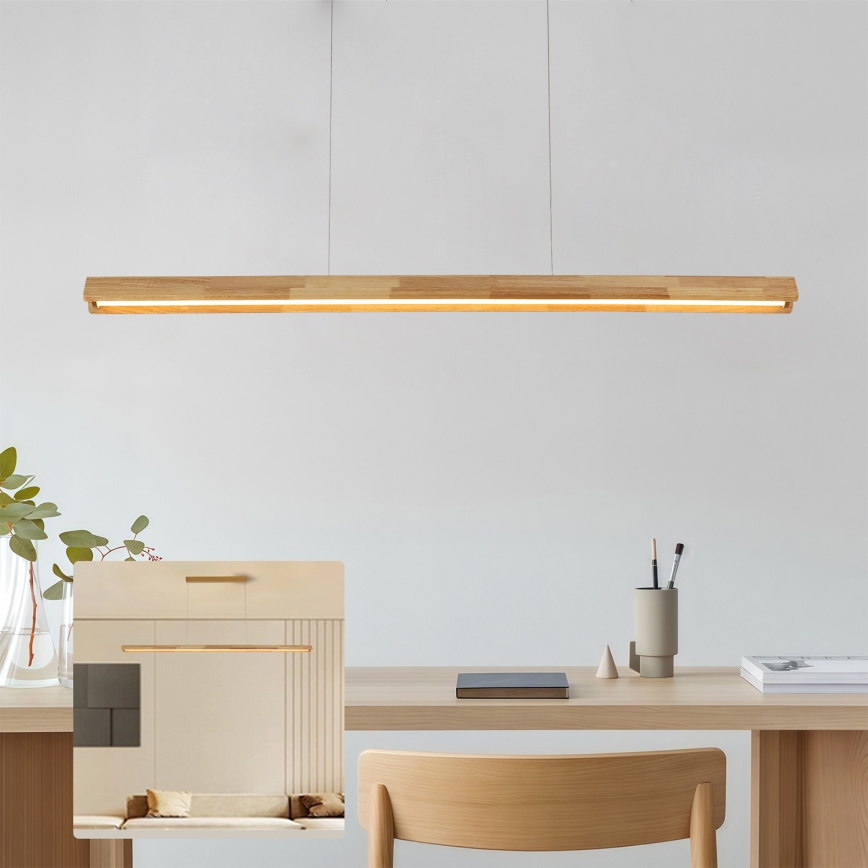 Brilagi - LED luster na sajli UMEA WOOD LED/40W/230V 150 cm drvo