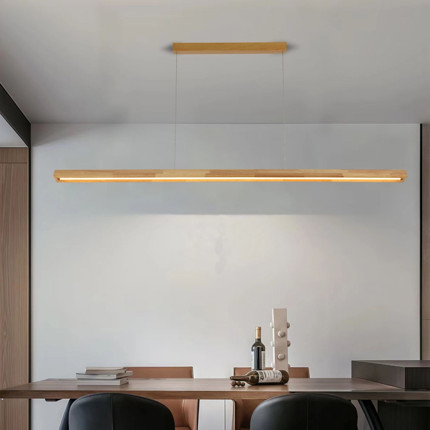 Brilagi - LED luster na sajli UMEA WOOD LED/40W/230V 150 cm drvo