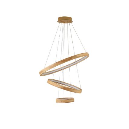 Brilagi - LED luster na sajli UMEA WOOD LED/45W/230V, prečnik 60 cm, drveni