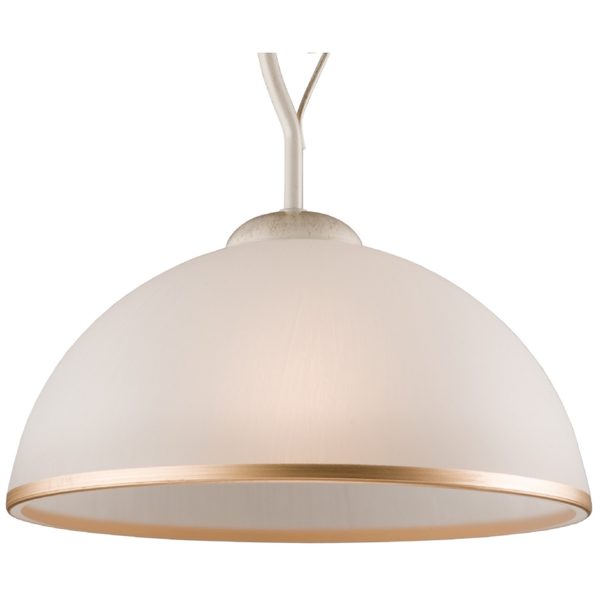 Brilagi - LED luster na šipci ANTICO 1xE27/60W/230V bela patina