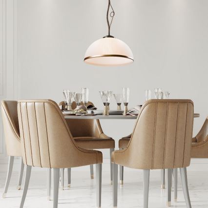 Brilagi - LED luster na šipci ANTICO 1xE27/60W/230V bronzana patina