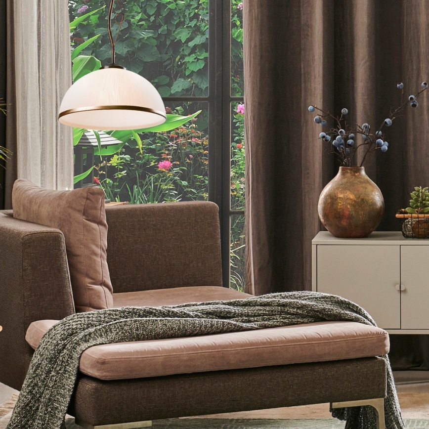 Brilagi - LED luster na šipci ANTICO 1xE27/60W/230V bronzana patina