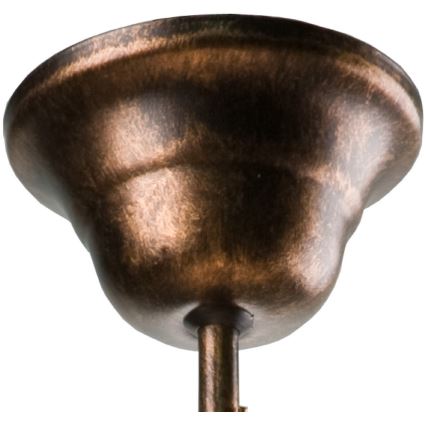 Brilagi - LED luster na šipci ANTICO 1xE27/60W/230V bronzana patina
