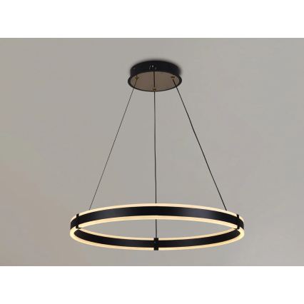 Brilagi - LED prigušiva luster na sajli CIRCLE LED/85W/230V 3000-6500K Ø 60 cm crna + daljinski upravljač
