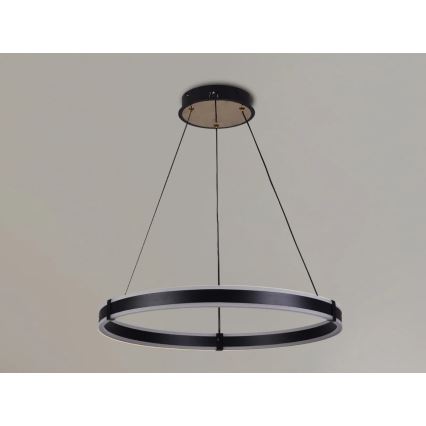 Brilagi - LED prigušiva luster na sajli CIRCLE LED/85W/230V 3000-6500K Ø 60 cm crna + daljinski upravljač
