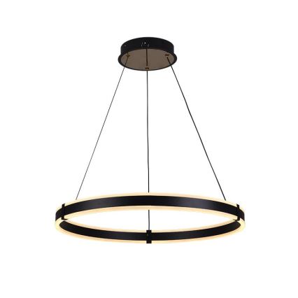Brilagi - LED prigušiva luster na sajli CIRCLE LED/85W/230V 3000-6500K Ø 60 cm crna + daljinski upravljač