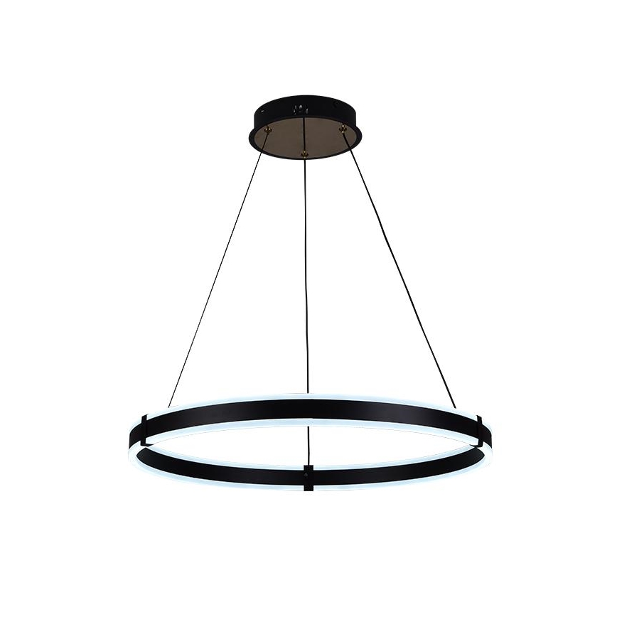 Brilagi - LED prigušiva luster na sajli CIRCLE LED/85W/230V 3000-6500K Ø 60 cm crna + daljinski upravljač