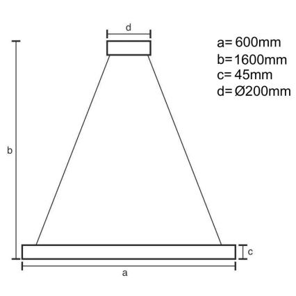 Brilagi - LED prigušiva luster na sajli CIRCLE LED/85W/230V 3000-6500K Ø 60 cm crna + daljinski upravljač