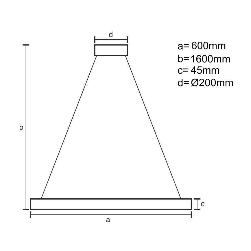 Brilagi - LED prigušiva luster na sajli CIRCLE LED/85W/230V 3000-6500K Ø 60 cm crna + daljinski upravljač