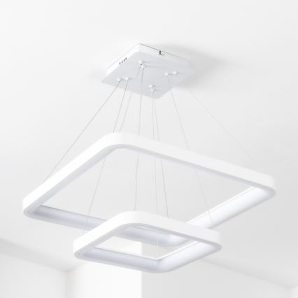 Brilagi - LED prigušiva luster na sajli FALCON SLIM LED/78W/230V 3000-6500K 50x50 cm bela + daljinski upravljač