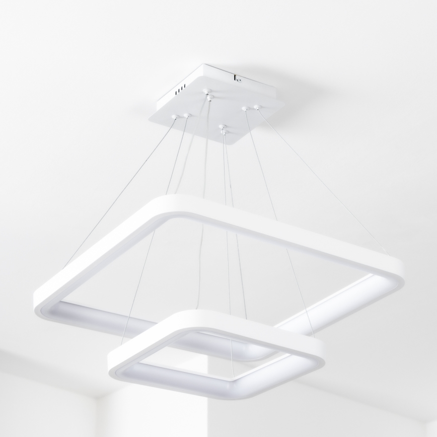 Brilagi - LED prigušiva luster na sajli FALCON SLIM LED/78W/230V 3000-6500K 50x50 cm bela + daljinski upravljač
