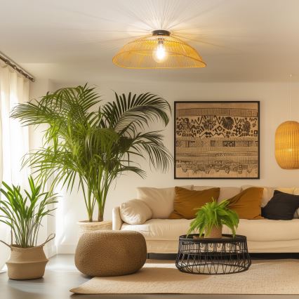 Brilagi - LED nadgradni luster CERIA BOHO 1xE27/40W/230V prečnika 70 cm, braon