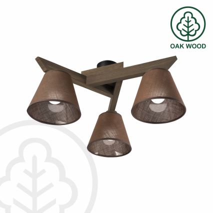 Brilagi - LED  Nadgradni plafonski luster ANTHONY 3xE14/40W/230V hrast/orah/braon