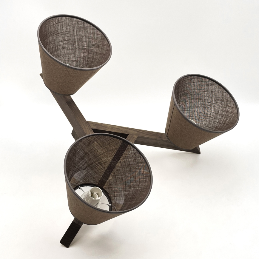 Brilagi - LED  Nadgradni plafonski luster ANTHONY 3xE14/40W/230V hrast/orah/braon