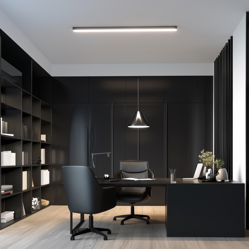 Brilagi - LED plafonska svetiljka za površinsku montažu FULLDAY LED/20/30/40W/230V 2700/4000/6000K 120 cm UGR19 crna