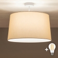Brilagi - LED nadometni luster CERIA 1xE27/60W/230V prečnik 45 cm bela/bež