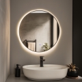 Brilagi - LED ogledalo za kupatilo NOVARA LED/19W/230V prečnik 60 cm crna IP44 CRI 90 prigušiva + CCT