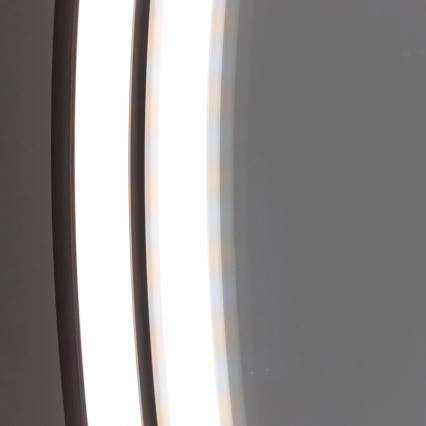 Brilagi - LED ogledalo za kupatilo PALANZO LED/19W/230V prečnik 60 cm crna IP44 CRI 90 prigušiva + CCT