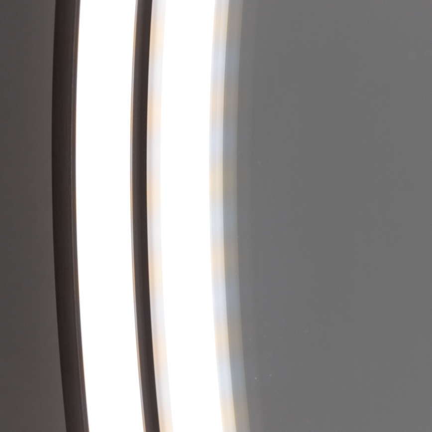 Brilagi - LED ogledalo za kupatilo PALANZO LED/19W/230V prečnik 60 cm crna IP44 CRI 90 prigušiva + CCT