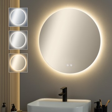 Brilagi - LED ogledalo za kupatilo sa grejačem DEMI ECO LED/12W/230V prečnik 60 cm IP44 CRI 90 prigušiva + CCT
