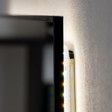 Brilagi - LED ogledalo za kupatilo SUELLO LED/24W/230V 60x60 cm crno IP44 CRI 90 prigušiva + CCT