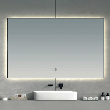 Brilagi - LED ogledalo za kupatilo SUELLO LED/30W/230V 60x90 cm crno IP44 CRI 90 prigušiva + CCT