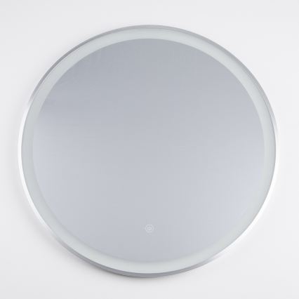Brilagi - LED kupatilsko ogledalo TORINO LED/19W/230V prečnik 60 cm srebrno IP44 CRI 90 prigušiva + CCT