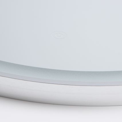 Brilagi - LED kupatilsko ogledalo TORINO LED/19W/230V prečnik 60 cm srebrno IP44 CRI 90 prigušiva + CCT