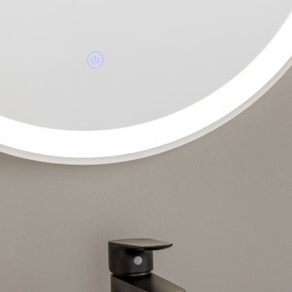 Brilagi - LED kupatilsko ogledalo TORINO LED/19W/230V prečnik 60 cm srebrno IP44 CRI 90 prigušiva + CCT