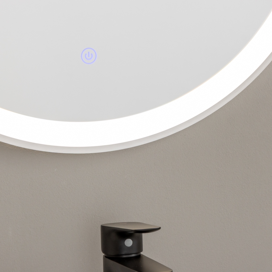 Brilagi - LED kupatilsko ogledalo TORINO LED/19W/230V prečnik 60 cm srebrno IP44 CRI 90 prigušiva + CCT