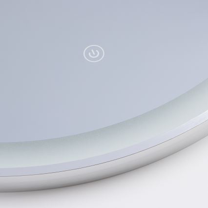 Brilagi - LED kupatilsko ogledalo TORINO LED/19W/230V prečnik 60 cm srebrno IP44 CRI 90 prigušiva + CCT