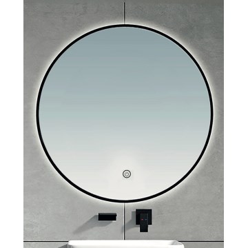 Brilagi - LED ogledalo za kupatilo VENA BLACK LED/19W/230V Ø 60 cm IP44 CRI 90 prigušiva + CCT