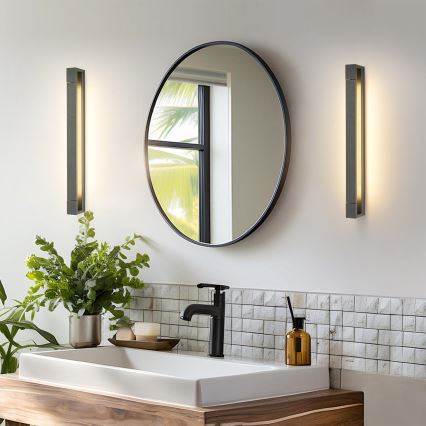 Brilagi - LED osvetljenje za kupatilsko ogledalo AQUA LINE LED/18W/230V 60 cm IP44 antracit CRI 90