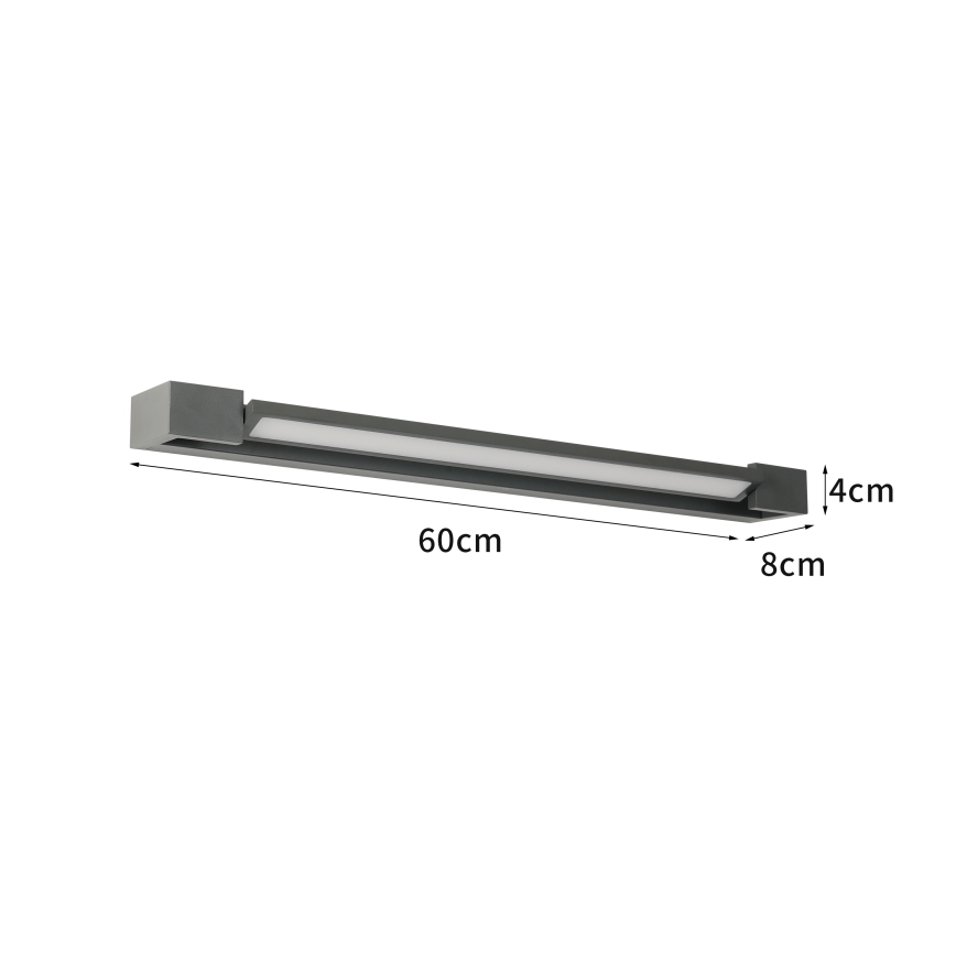 Brilagi - LED osvetljenje za kupatilsko ogledalo AQUA LINE LED/18W/230V 60 cm IP44 antracit CRI 90
