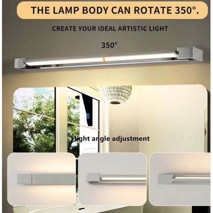 Brilagi - LED osvetljenje za kupatilsko ogledalo AQUA LINE LED/24W/230V 90 cm IP44 sjajni hrom CRI 90