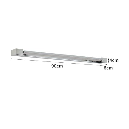 Brilagi - LED osvetljenje za kupatilsko ogledalo AQUA LINE LED/24W/230V 90 cm IP44 sjajni hrom CRI 90