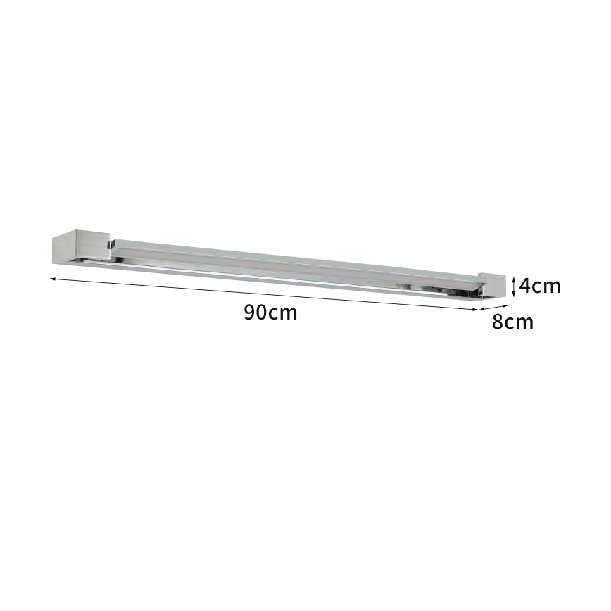 Brilagi - LED osvetljenje za kupatilsko ogledalo AQUA LINE LED/24W/230V 90 cm IP44 sjajni hrom CRI 90