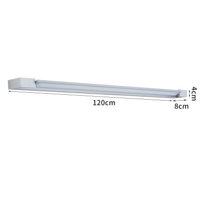 Brilagi - LED osvetljenje za kupatilsko ogledalo AQUA LINE LED/36W/230V 120 cm IP44 mat hrom CRI 90
