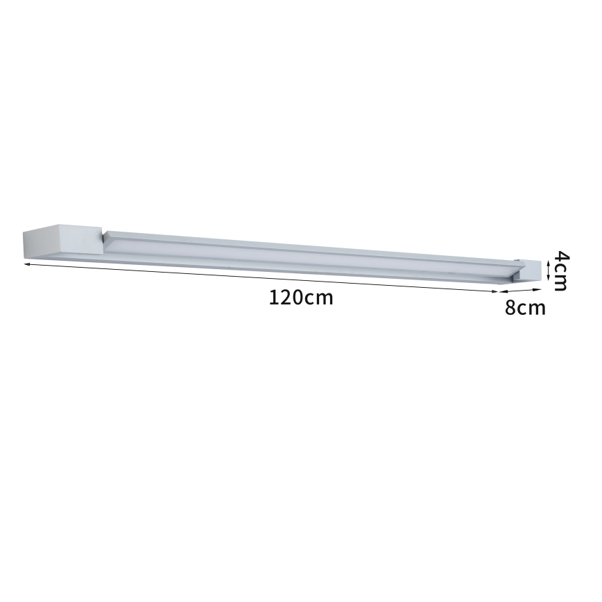 Brilagi - LED osvetljenje za kupatilsko ogledalo AQUA LINE LED/36W/230V 120 cm IP44 mat hrom CRI 90