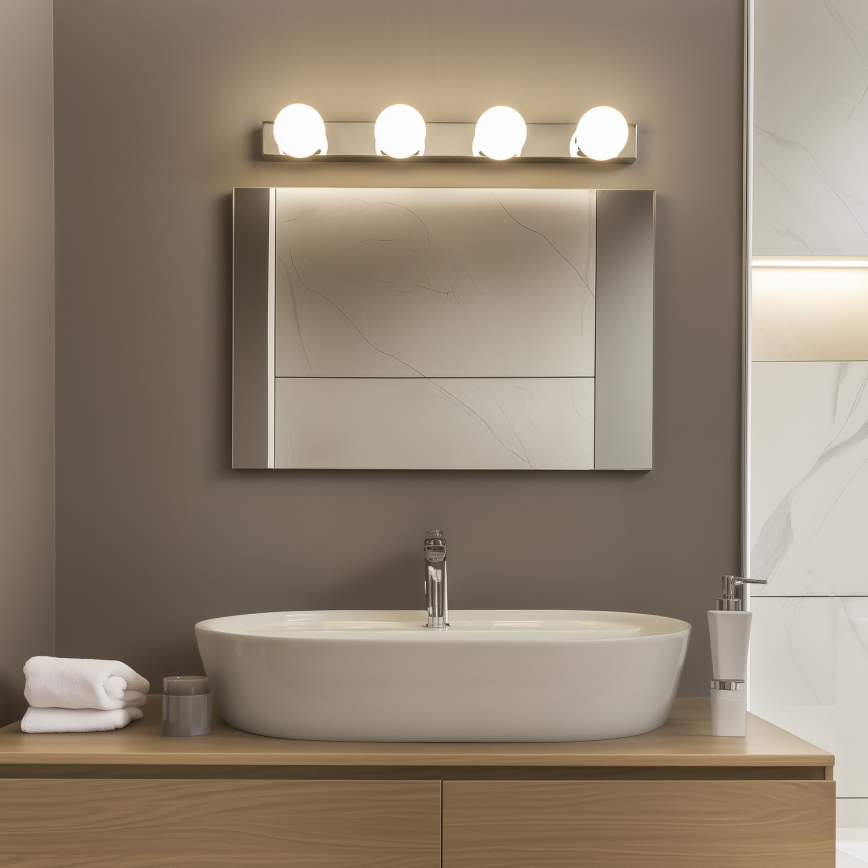 Brilagi - LED osvetljenje za kupatilsko ogledalo HOLLYWOOD 4xLED/3W/230V 53 cm IP44 sjajni hrom
