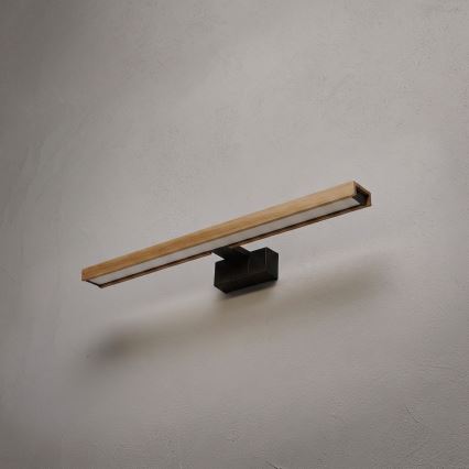 BRILAGI - LED kupatilsko osvetljenje za ogledalo 3u1 WOODY MIRROR LED/12W/230V 60 cm IP44 crna/hrast
