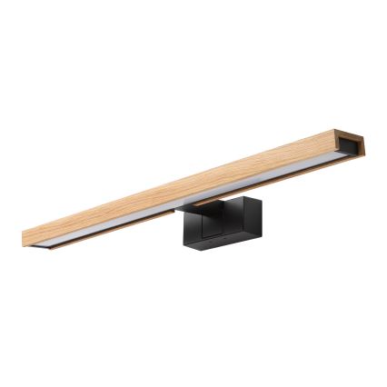 BRILAGI - LED kupatilsko osvetljenje za ogledalo 3u1 WOODY MIRROR LED/12W/230V 60 cm IP44 crna/hrast
