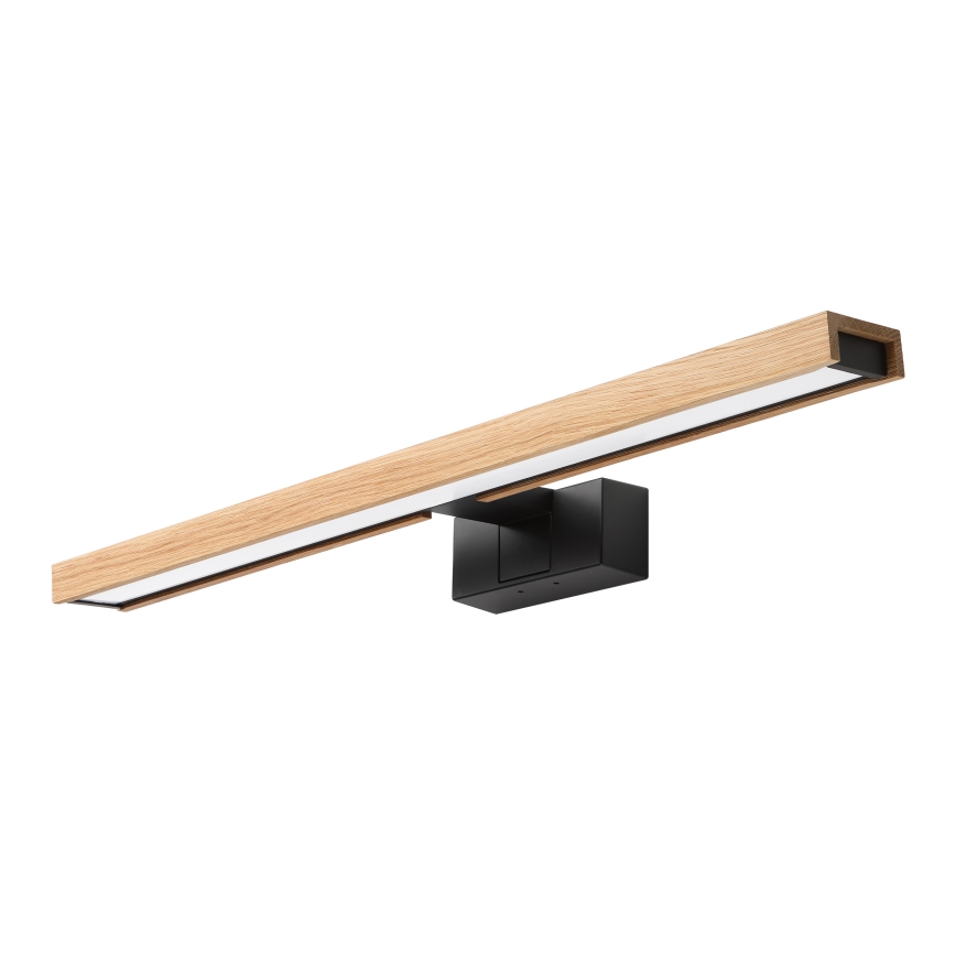 BRILAGI - LED kupatilsko osvetljenje za ogledalo 3u1 WOODY MIRROR LED/12W/230V 60 cm IP44 crna/hrast