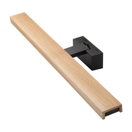 BRILAGI - LED kupatilsko osvetljenje za ogledalo 3u1 WOODY MIRROR LED/12W/230V 60 cm IP44 crna/hrast