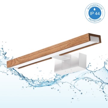 Brilagi - LED osvetljenje za kupatilsko ogledalo 3 u 1 WOODY MIRROR LED/8W/230V 40 cm IP44 bela/hrast trešnja