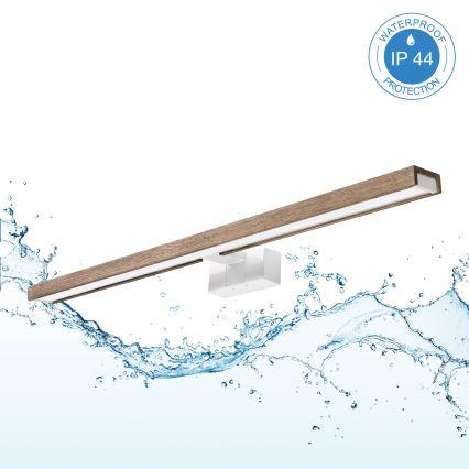 BRILAGI - LED osvetljenje za kupatilsko ogledalo 3u1 WOODY MIRROR LED/15W/230V 80 cm IP44 bela/hrast orah